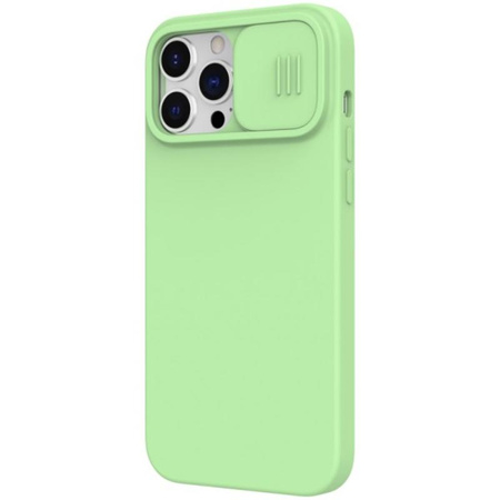 Nillkin CamShield Silky Magnetic - Apple iPhone 13 Pro Max tok kamerafedéllel (mentazöld)