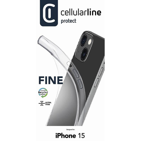 Cellularline Fine - iPhone 15 Case (Transparent)