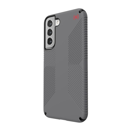 Speck Presidio2 Grip - Étui pour Samsung Galaxy S22+ avec revêtement MICROBAN (Gris graphite/Noir)