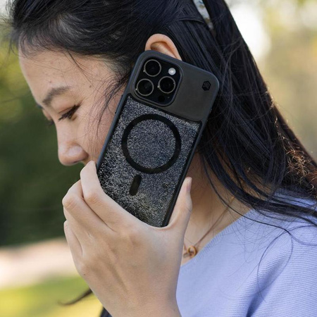 STM Relax Sand MagSafe - Case for iPhone 15 (Black / Grey)