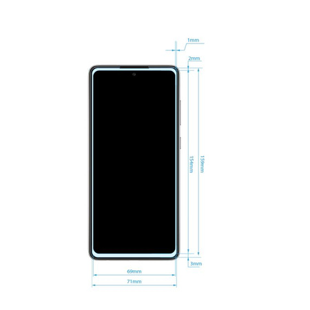 Crong 7D Nano Flexibles Glas - Bruchsicheres 9H Hybridglas für den gesamten Bildschirm des Samsung Galaxy A72