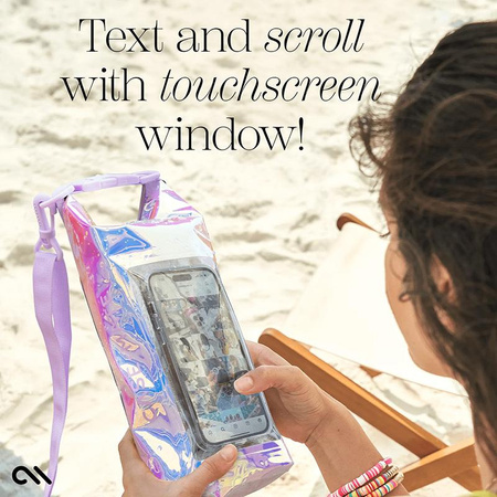 Case-Mate Waterproof Mini Phone Bucket Dry Bag - Waterproof bag with phone pocket up to 7" (Soap Bubble)