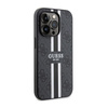 Guess 4G Coque MagSafe à rayures imprimées - iPhone 14 Pro Case (Noir)