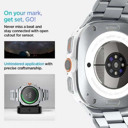 Spigen Modern Fit Band - Bracelet pour Samsung Galaxy Watch Ultra 47 mm (Argent)