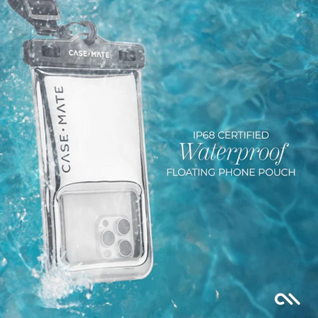 Case-Mate Waterproof Floating Pouch - Waterproof Smartphone Case (Silver Chrome)
