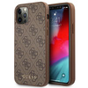 Guess 4G Metal Gold Logo - Coque iPhone 12 Pro Max (marron)