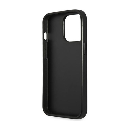 Guess Saffiano Triangle Logo Case - Case for iPhone 14 Pro (Black)
