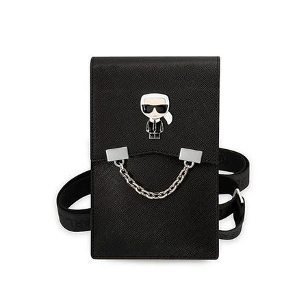 Karl Lagerfeld Ikonik Karl Chain Wallet Phone Bag - taška na chytrý telefon a příslušenství (černá)