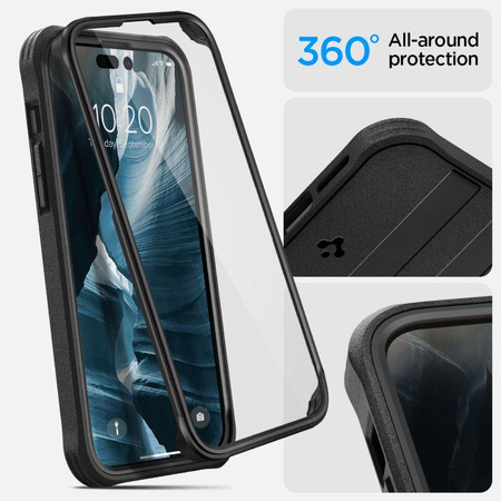 Spigen Mag Geo Armor 360 MagSafe – Etui do iPhone 14 Pro (Czarny)