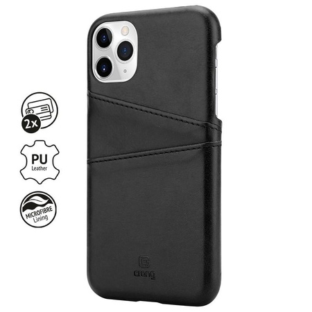 Crong Neat Cover - Etui iPhone 11 Pro Max z kieszeniami (czarny)