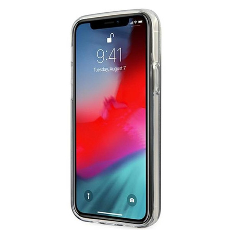 Guess Glitter Gradient Script - Coque iPhone 12 / iPhone 12 Pro (Or)