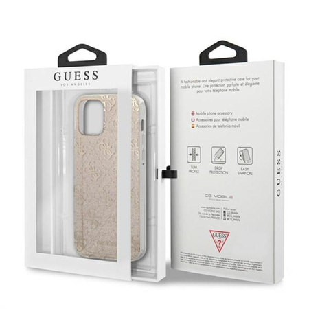 Guess 4G Glitter - Coque pour iPhone 12 Mini (Or)