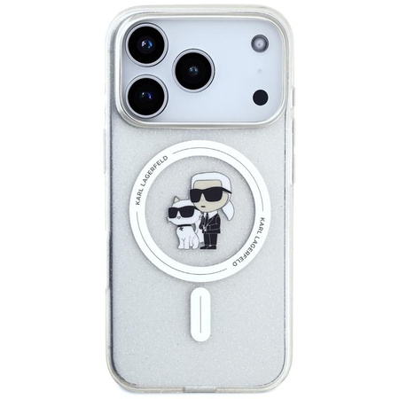 Karl Lagerfeld IML Karl Choupette Glitter MagSafe - Case for iPhone 17 Pro Max (transparent)