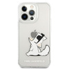 Karl Lagerfeld Choupette Fun - pouzdro pro iPhone 13 Pro (průhledné)