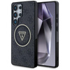 Guess 4G Glitter Triangle Buttons MagSafe - pouzdro pro Samsung Galaxy S25 Ultra (černé)
