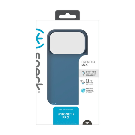 Speck Presidio Lux MagSafe - Hülle iPhone 17 Pro (Deep Sea Fade / Black / Spell Blue)