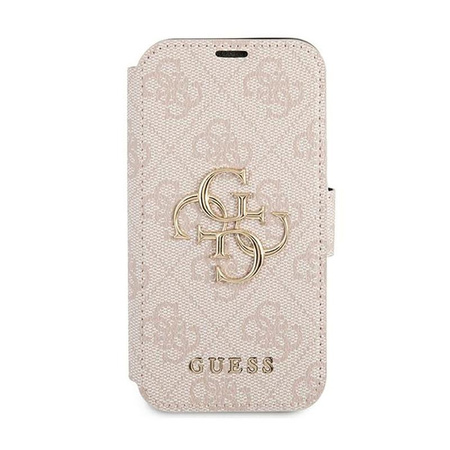 Pouzdro Guess Booktype 4G Big Metal Logo - iPhone 13 Pro Max (růžové)