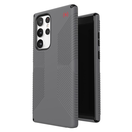 Speck Presidio2 Grip - Etui Samsung Galaxy S22 Ultra z powłoką MICROBAN (Graphite Grey/Black)