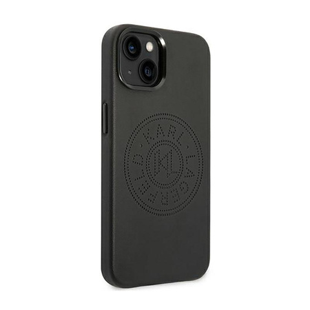 Karl Lagerfeld Leather Perforated Logo Casse - pouzdro pro iPhone 14 Plus (Black)