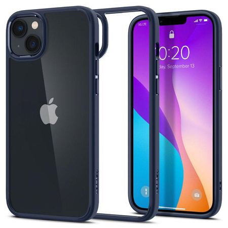 Spigen Ultra Hybrid - Coque pour iPhone 15 Plus / iPhone 14 Plus (Bleu marine)