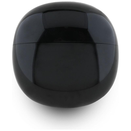 Guess Glossy Effect Egg Shape Printed Classic Logo – TWS Bluetooth-Kopfhörer + Ladecase (Schwarz)