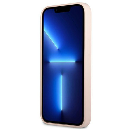 Guess szilikon háromszög logó - iPhone 13 Pro Max tok (rózsaszín)