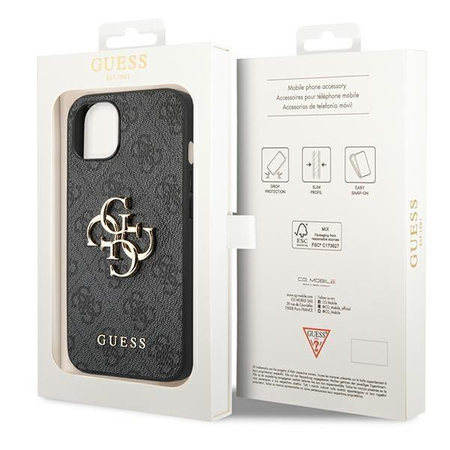 Guess 4G Big Metal Logo - iPhone 14 Plus Case (grey)