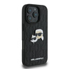 Karl Lagerfeld Monogram Karl & Choupette Head Pin - Hülle für iPhone 16 Pro (schwarz)