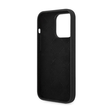 Guess Silicone Triangle Logo - Coque iPhone 14 Pro (noir)