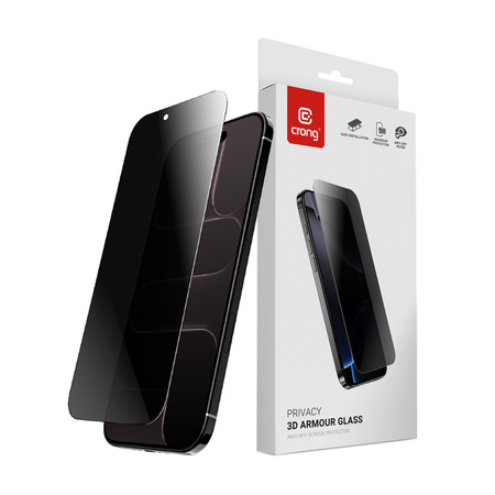 Crong Privacy 3D Armour Glass - tvrzené sklo Privacy iPhone Air