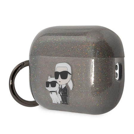 Karl Lagerfeld Glitter NFT Karl & Choupette - AirPods Pro 2 tok (fekete)