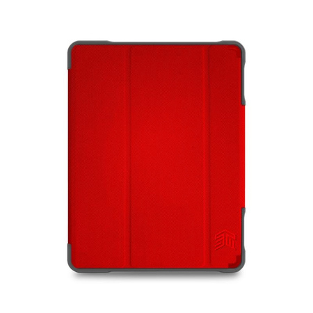 STM Dux Plus Duo - Étui blindé pour iPad 10.2" (2021-2019) MIL-STD-810G avec chargement de l'Apple Pencil (Rouge)
