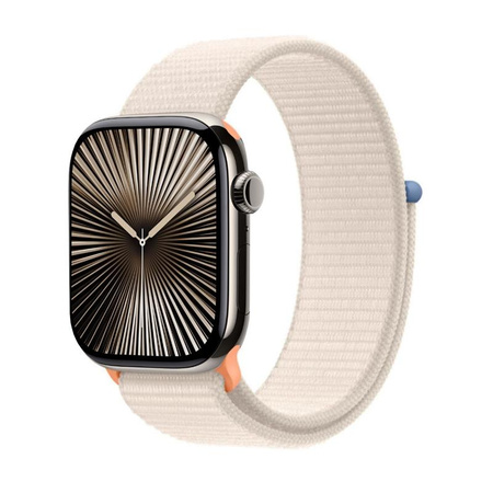 Crong Nylon - Pasek sportowy do Apple Watch 38/40/41/42 mm (Starlight)