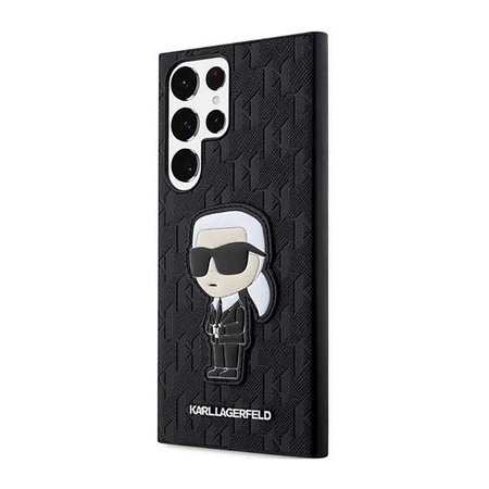 Karl Lagerfeld NFT Saffiano Monogramm Ikonik - Samsung Galaxy S23 Ultra Tasche (schwarz)