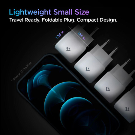 Spigen ArcStation - Chargeur secteur USB-C PD 20W + câble USB-C vers Lightning