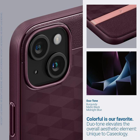 Spigen Caseology Parallax MagSafe - Case for iPhone 15 (Burgundy)