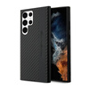 AMG Carbon Stripe & Embossed - pouzdro pro Samsung Galaxy S23 Ultra (černé)