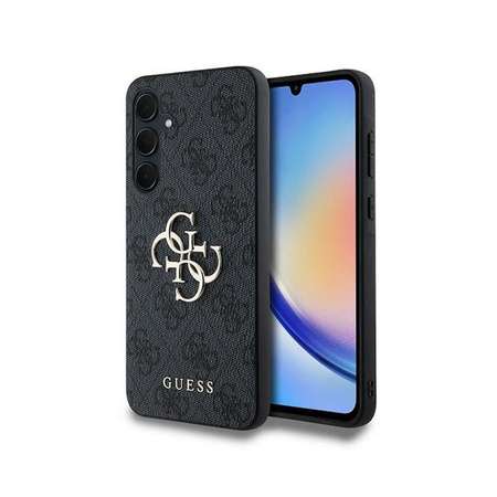 Guess 4G Big Metal Logo - pouzdro pro Samsung Galaxy A35 5G (černé)