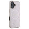 Guess Saffiano Peony Classic Logo MagSafe - étui pour iPhone 16 (rose)