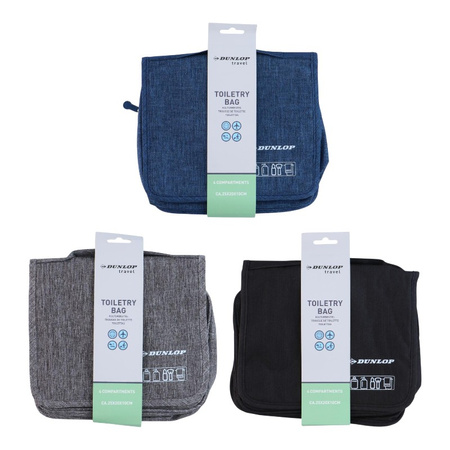 KOSMETYCZKA PODRÓŻNA Z HACZYKIEM MĘSKA DAMSKA WISZĄCA KUFEREK CZARNA DUNLOP