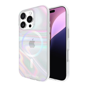 Etui Case-Mate Soap Bubble MagSafe do iPhone 16 Pro – Efekt Tęczowej Poświaty