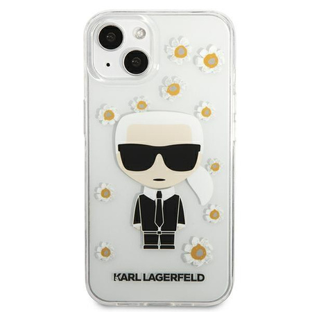 Karl Lagerfeld Iconic Karl Flower - iPhone 13 Mini Hülle (Transparent)