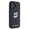 Karl Lagerfeld Monogram Choupette Head Pin - pouzdro na iPhone 16 (černé)