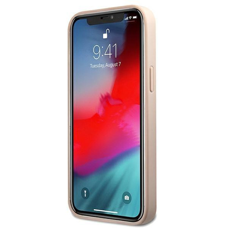 Guess 4G fém arany logó - iPhone 12 / iPhone 12 Pro tok (rózsaszín)