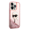 Karl Lagerfeld Liquid Glitter NFT Karl's Head - iPhone 14 Pro Max Case (pink)