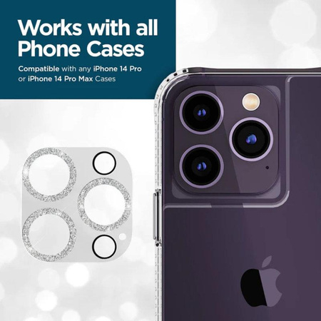 Case-Mate Sparkle Lencsevédő - Kameravédő üveg iPhone 14 Pro / iPhone 14 Pro Max készülékhez (Twinkle)