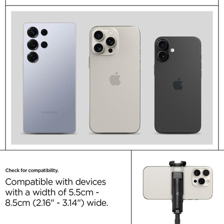 Spigen S541W Bluetooth Selfie Stick Tripod – Stativ na smartphone / držák selfie tyče (Černý)