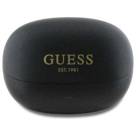 Guess Capsule Printed Logo - TWS ANC & ENC Bluetooth Headphones + Charging Case (Black)