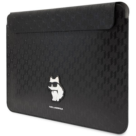 Karl Lagerfeld NFT Saffiano Monogram Iconic Choupette Sleeve - pouzdro na 14" notebook (černé)