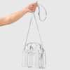 Case-Mate Micro Tote Bag - Sac à bandoulière étanche (Silver Chrome/Clear)